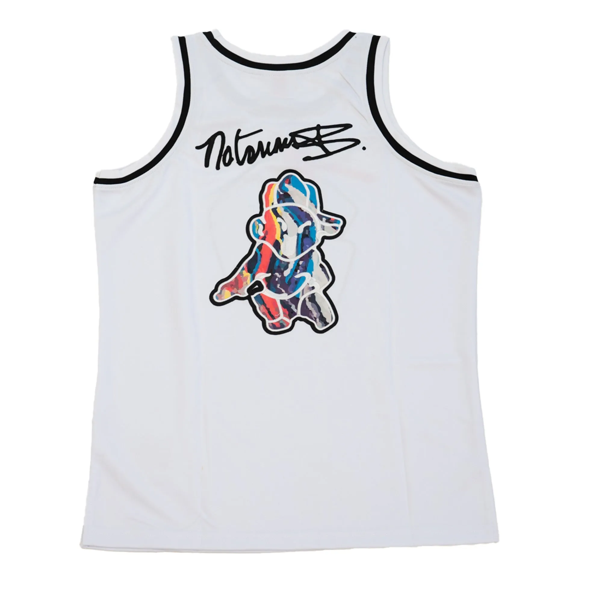 BAD BOY PRINT BASKETBALL JERSEY (WHITE)