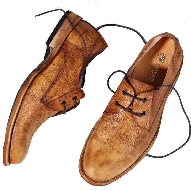 British trendy casual leather shoes soft bottom brogue shoes