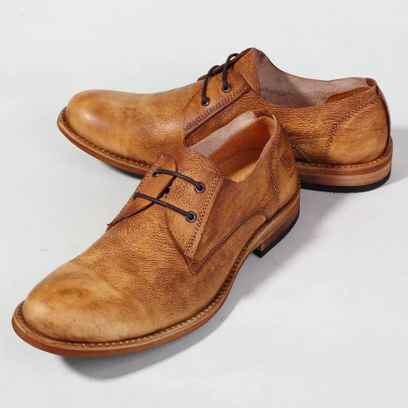 British trendy casual leather shoes soft bottom brogue shoes