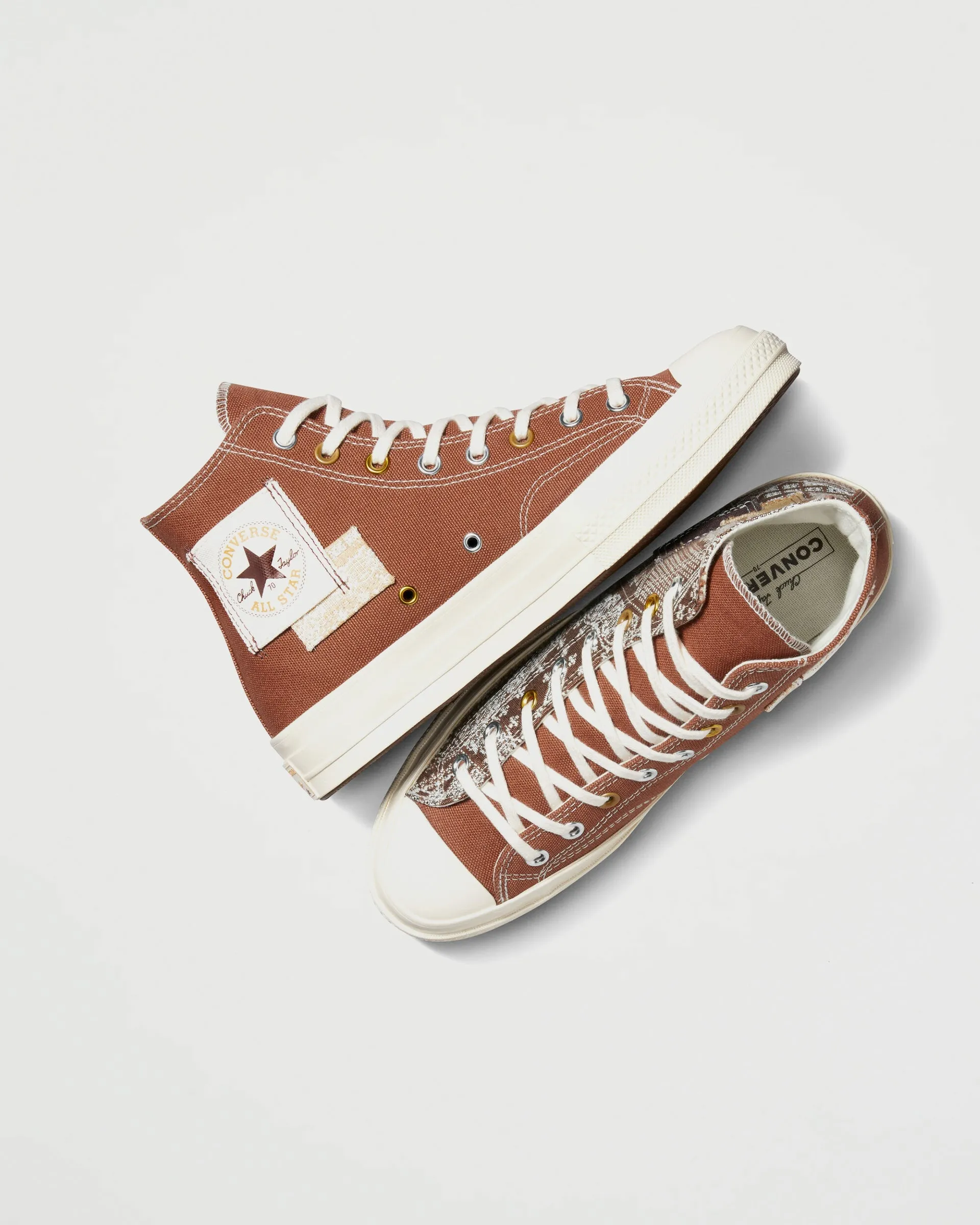 Chuck 70 Hi Patchwork Tawny Owl