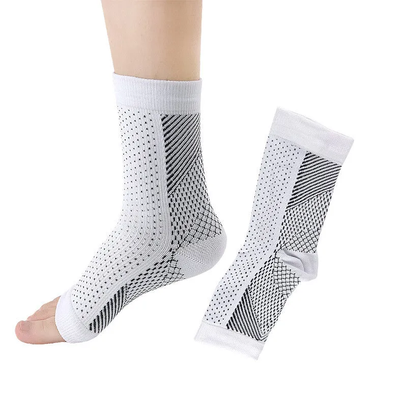 Compression Foot Sleeves helps Relieve Swelling Open Toe, Cycling Running Basketball Sports Socks for Women Men