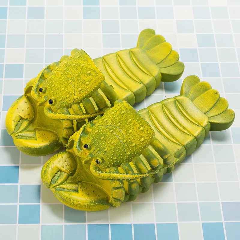 Cute Lobster Slippers for Kids Women Men, Summer Beach Shoes