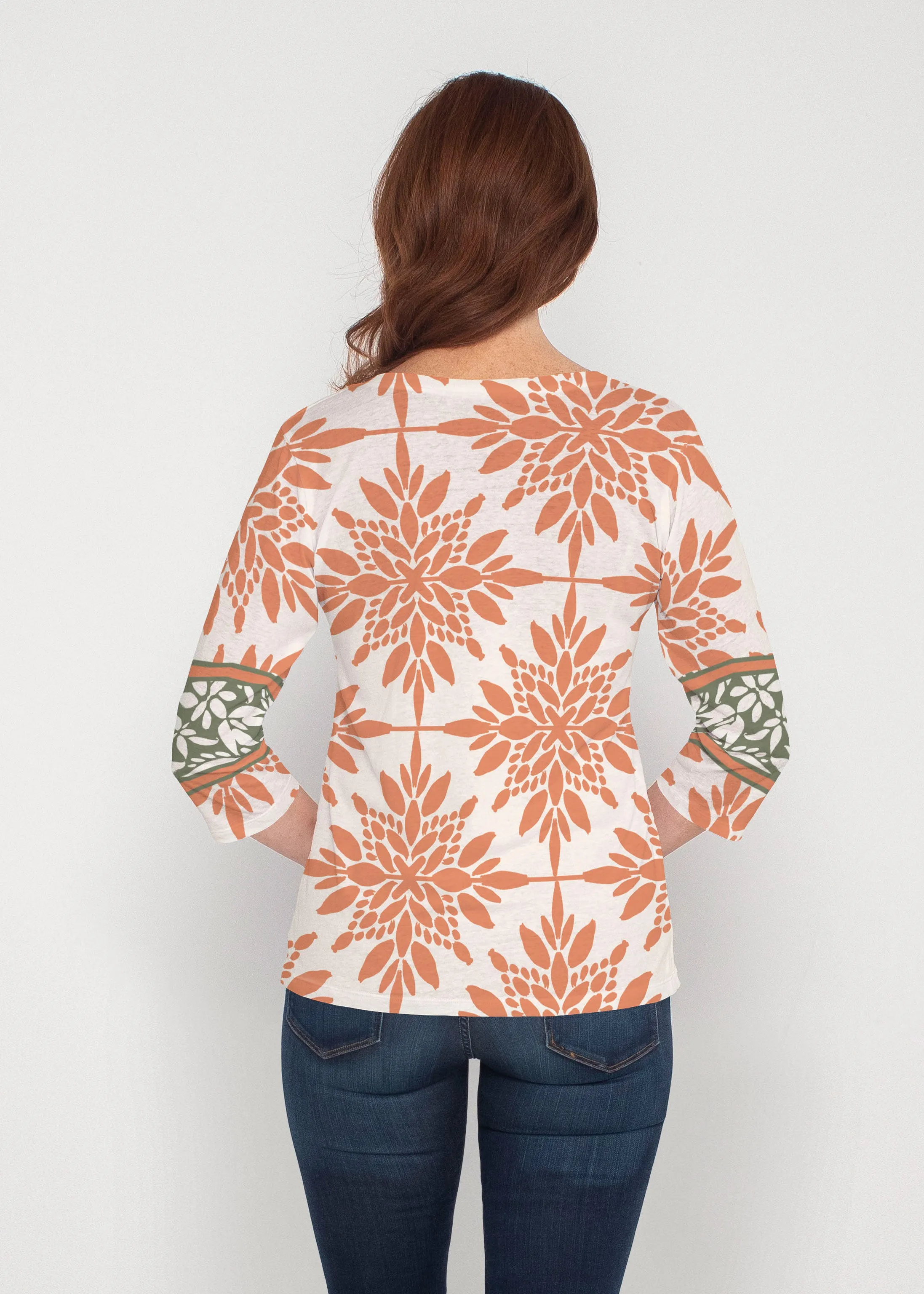 Eccentric Spice (8059) ~ Signature 3/4 Sleeve V-Neck Top