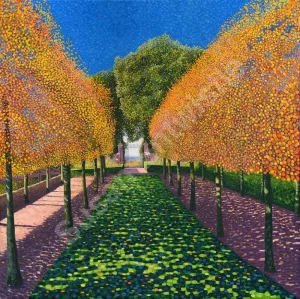 Hidcote Manor - Hornbeam Stilt Garden Limited Edition Print
