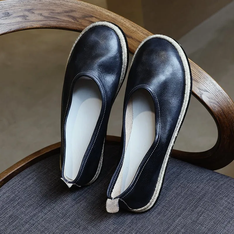 Men handmade stitched leather sole shoes