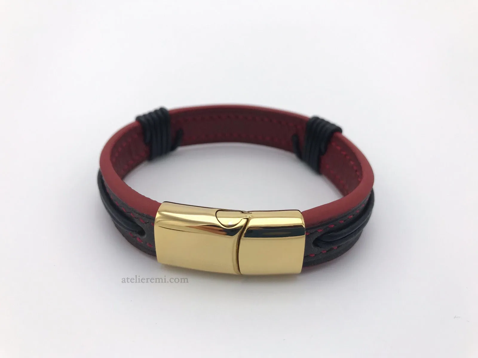 No. B01G | Couples Bracelet Set (Goatskin Lined Interior)