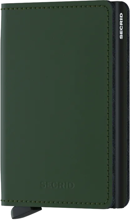Secrid Slim Wallet - Matte Green / Black