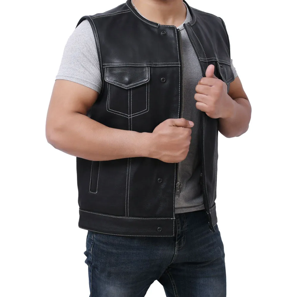 SUNRISE - Motorcycle Leather Vest