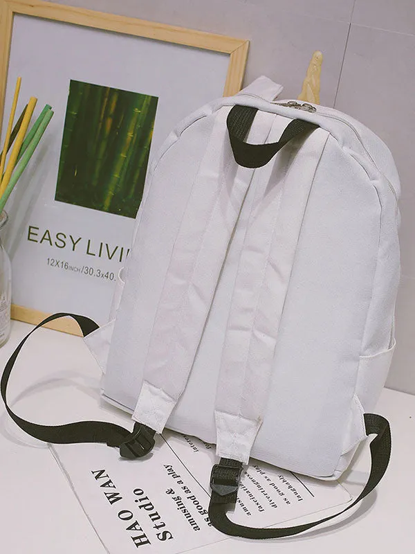 White Lolita Backpack Laser Unicorn Sequin Canvas Lolita Bag