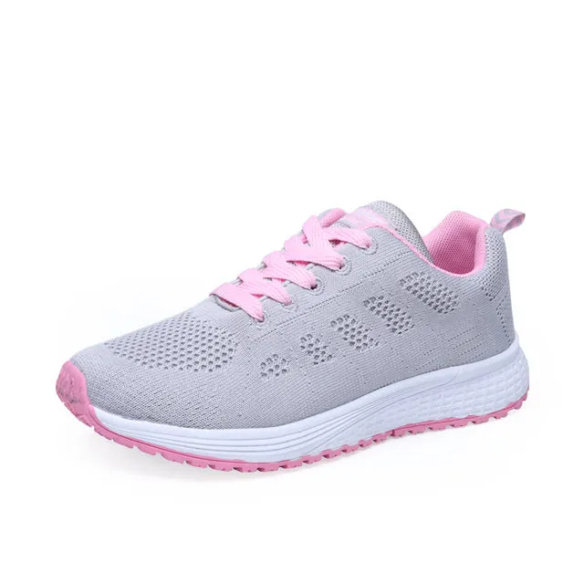 Women Casual Sport Shoes Fashion Men Running Shoes Fly Weave Air Mesh Sneakers Black White Non Slip Footwear Breathable Jogging